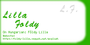 lilla foldy business card