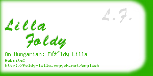 lilla foldy business card